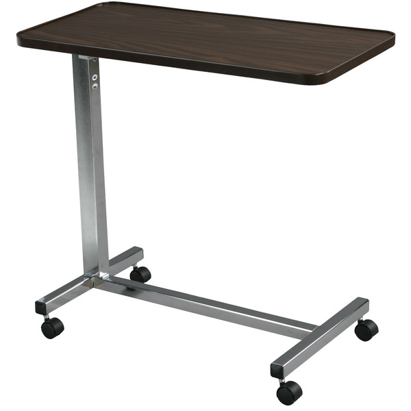 Drive Medical Non Tilt Top Overbed Table, Chrome 13003